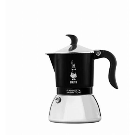 Caffettiera Italiana Bialetti FIAMMETTA INDUCT Nero Alluminio 4 Tazze (1/5)
