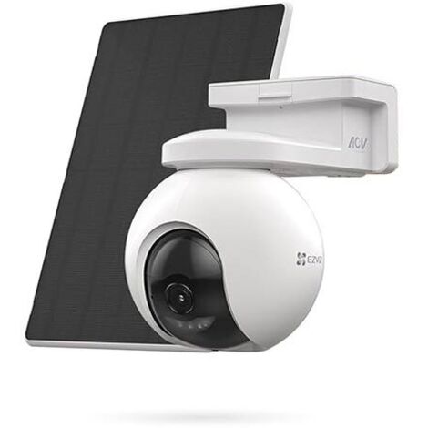 EZVIZ CS-HB8/SP Kit Telecamera motorizzata PTZ 4K con Pannello Solare 5W Wi-Fi, Batteria a Lunga Durata, Rilevamento AI intelligente e Visione Notturna a Colori