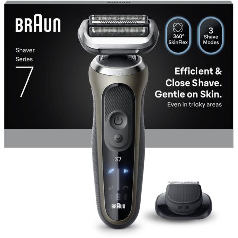 BRAUN Rasoio Uomo Elettrico Gentle Of Skin Series 7 In Oro +1 Accessorio