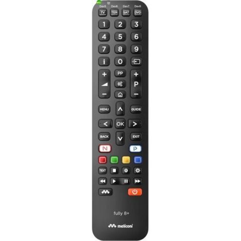 Meliconi Fully 8+ Telecomando IR Wireless Universale Pulsanti Nero (1/3)