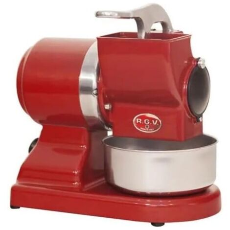 RGV Grattugia Elettrica Robusta da 450W in Acciaio Inox Rosso con Spiralizzatore Integrato