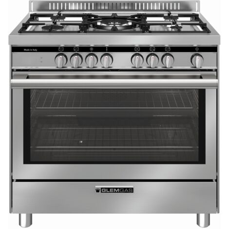 Glem Gas ST965MI. Tipo di prodotto: Cucina, Colore del prodotto: Cromo, Acciaio inox, Tipo di controllo: Manopola. Tipo di piano cottura: Gas, Numero totale di fuochi: 5 Fornello(i), Tip... - MST965MI