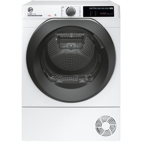 Hoover H-DRY 500 NDE H9A3TCBEXS-S Asciugatrice a pompa di calore 9Kg classe A+++ motore Inverter 15+1 programmi programma lana Auto Care Active Dry controllo remoto bianco 596x611x850 (1/5)