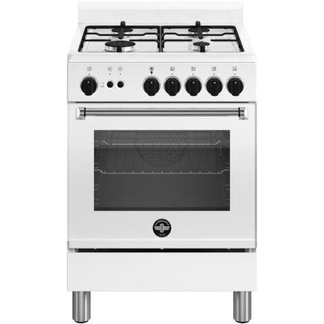 Bertazzoni La Germania Americana AMN664GBV/24 cucina Gas Acciaio inox, Bianco A+