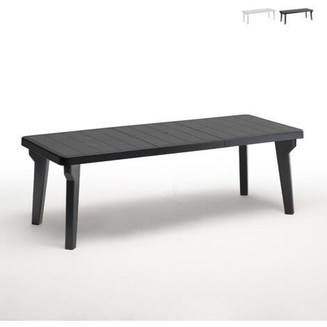 Idroweb – Tavolo allungabile in polipropilene antracite – Resistente agli agenti atmosferici – Per 6/8 persone – Dimensioni 160/220x90xh74 cm (1/10)