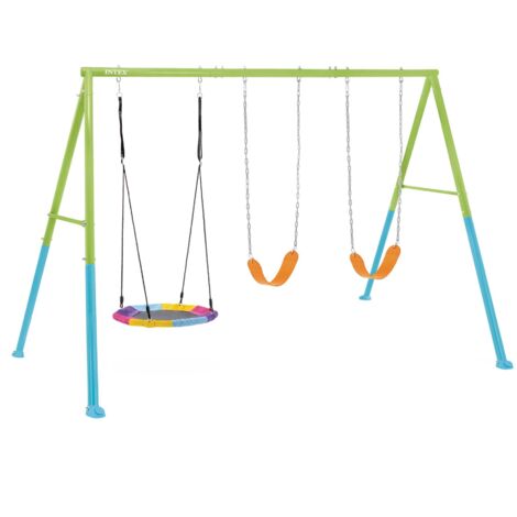 Intex 44133 parco giochi e attrezzatura per parchi giochi Altalena dondolo a nido Azzurro e Verde (1/5)
