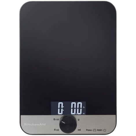KitchenCraftK1894 Bilancia da cucina HK1894, vetro, nero