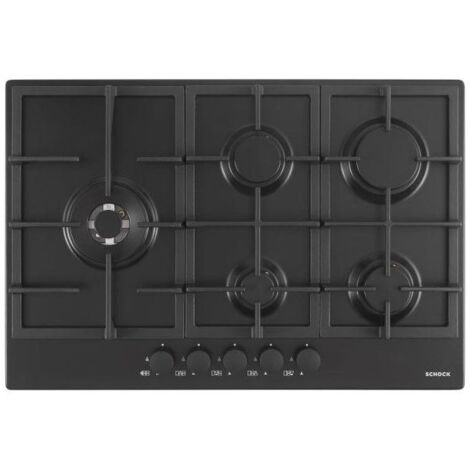 Schock PROFESSIONAL PC75 Piano cottura a gas 5 fuochi cm 75 nero opaco