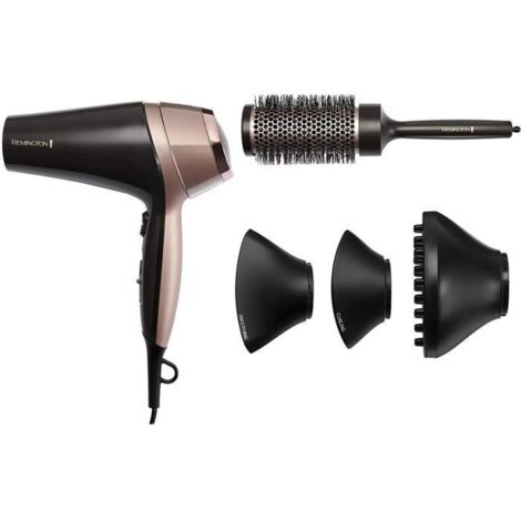 Remington D5706 Set per Acconciatura, Asciugacapelli Ionico Curl Confidence 2200W, Spazzola 45mm, Griglia in Ceramica, Leggero, Silenzioso