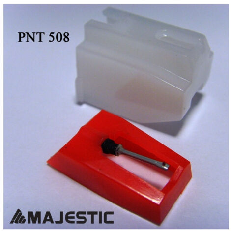 New Majestic PNT-508 Puntina di Ricambio Universale 9x18mm Rossa per Giradischi