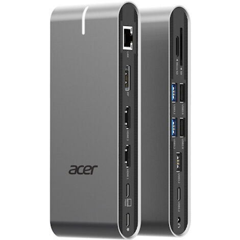 Acer HP.DSCAB.022 replicatore di porte e docking station per laptop Cablato USB 3.2 Gen 1 (3.1 Gen 1) Type-C Argento