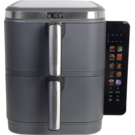 Friggitrice ad aria 11lt digitale 2800w 2 cestelli senza finestre fr4612d dcg