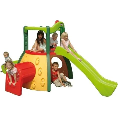 Little Tikes Un Centro Di Attività Per Scalare E Scivolare All'infinito. Le Prese Per Inerpicarsi Sono Tantissime. Ci Sono 2 Scivoli Per Tutte Le Età, Quello Piccolo Si Trasforma In Una Scala Facile D