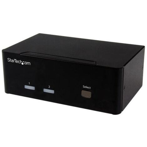 StarTech.com Switch Commutatore a 2 porte - KVM USB 2.0 a doppio VGA con Hub USB a 2 porte e 3,5mm audio (1/5)