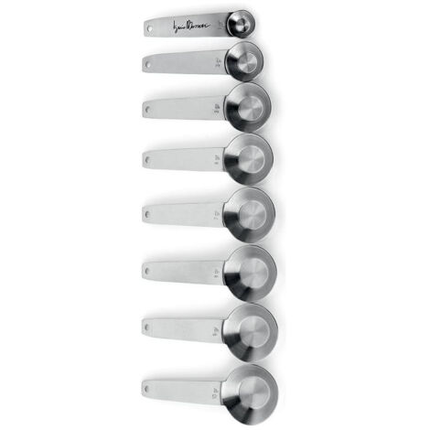 Ghidini Cipriano Set 8 Misurini di Precisione Iginio Massari in Acciaio Inox 1-10 g (1/2)