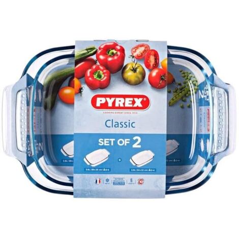 Set 2 Pirofile Pyrex 3.6L cm 38x25 - 2.6L cm 34x22 (1/3)
