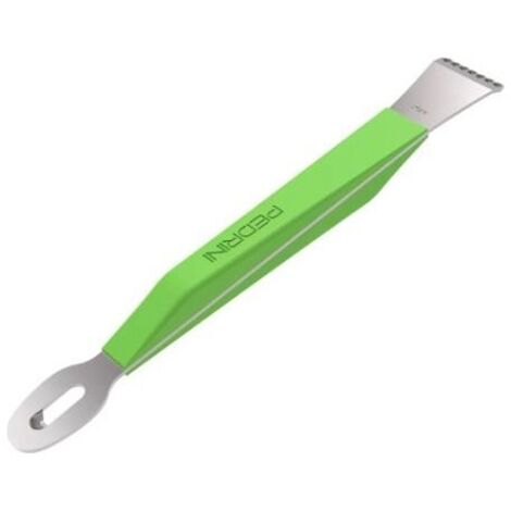 Pedrini Zester Sbuccialimoni Doppia Funzione 2 In 1 Acciaio Inox Verde (1/2)