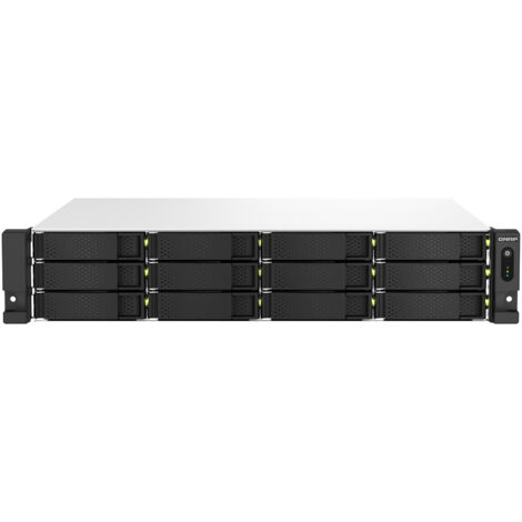 QNAP TS-1264U-RP NAS Armadio (2U) Collegamento ethernet LAN Alluminio, Nero (1/4)