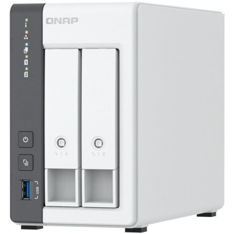QNAP TS-216G server NAS e di archiviazione Tower Collegamento ethernet LAN Bianco Cortex-A55 (1/4)