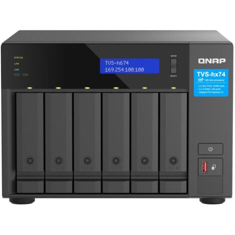 QNAP TVS-h674 NAS Tower Collegamento ethernet LAN Nero i3-12100 (1/4)