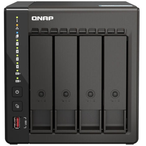 QNAP TS-453E NAS Tower Collegamento ethernet LAN Nero J6412 (1/5)