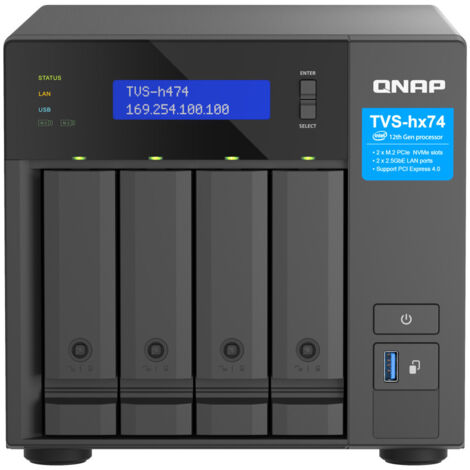 QNAP TVS-H474 NAS Tower Collegamento ethernet LAN Nero G7400 (1/4)
