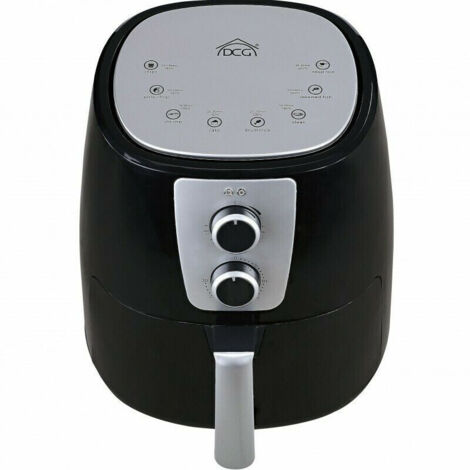 DCG Eltronic FR3505 friggitrice Singolo 5,2 L Indipendente 1300 W Friggitrice ad aria calda Nero, Argento