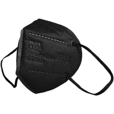 Gima Mascherina Filtrante FFP2 Value&Safe, 5 Strati, Colore Nero, Ergonomica, Pieghevole, Antipolvere, Elastici Flessibili ed Estensibili, DPI Classe III, 20 Unità in Bustine Singole, GB,FR,IT,ES,PT