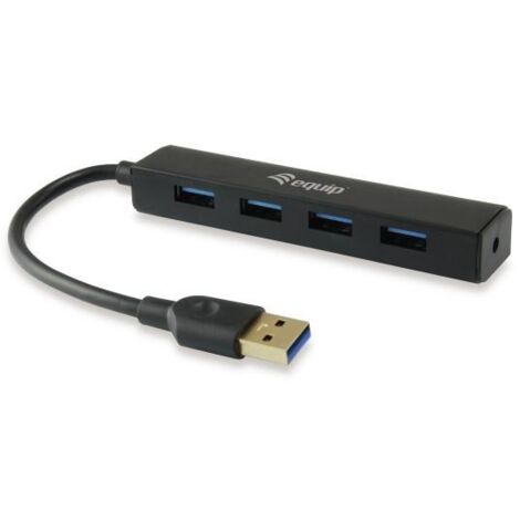 Equip 128953 hub di interfaccia USB 3.2 Gen 1 (3.1 Gen 1) Type-A 5000 Mbit/s Nero (1/4)