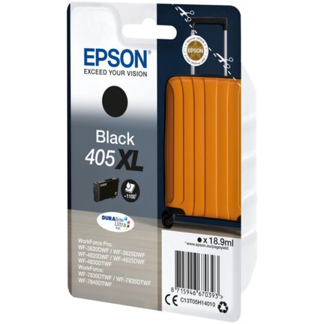 Epson 405XL DURABrite Ultra Ink cartuccia d'inchiostro 1 pz Originale Resa elevata (XL) Nero (1/2)