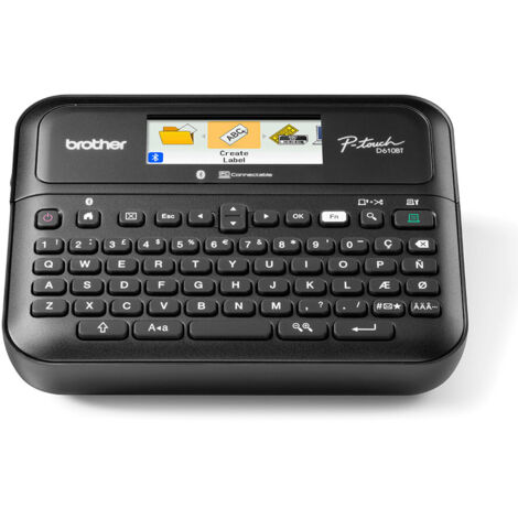 Brother PT D610BTVP Stampante per Etichette CD Trasferimento 180x360 DPI 30 mm Con cavo e senza cavo TZe Bluetooth Nero (1/5)