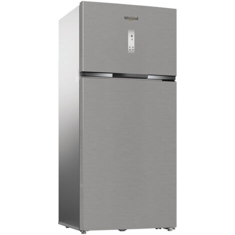 Whirlpool WHD2 6633 X5E Frigorifero doppia porta a libera installazione, Dual no frost, 83cm, Classe D, Pearl Inox, 35 dbA, h 188cm