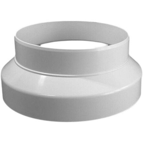 Elica 1052M - Raccordo riduzione circolare, Ø 150-125 mm, altezza 90 mm, plastica bianca, compatibile con cappe aspiranti Elica