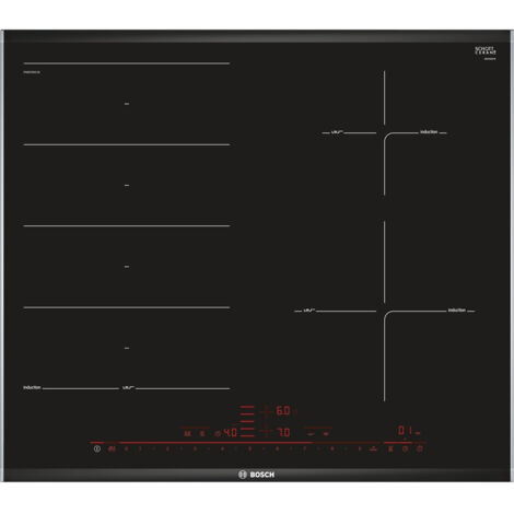 Bosch Piano Cottura PXE675DC1E a Induzione 4 Zone Cottura da 60 cm Colore Nero