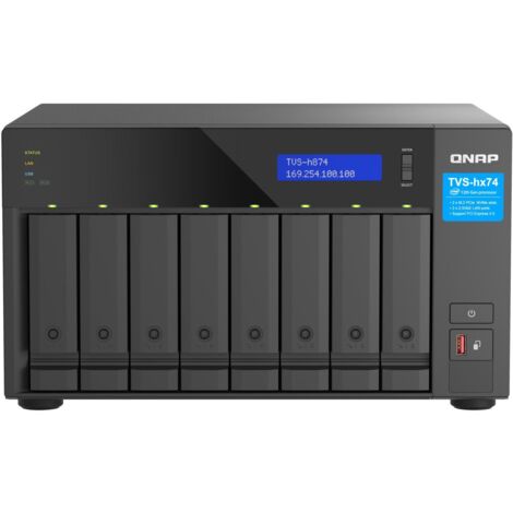 QNAP TVS-h874 NAS Tower Collegamento ethernet LAN Nero i5-12400 (1/4)