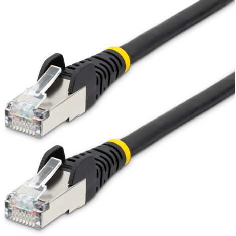 StarTech.com Cavo Ethernet CAT 6a - 5m - Nero - Cavo di rete LAN Low Smoke Zero Halogen (LSZH) - 10GbE 500MHz 100W PoE++ - Filo/Cavo patch schermato S/FTP con spinotto RJ45 antigroviglio e rilievi di  (1/5)