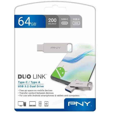 Selgros111 Pendrive 64GB USB 3.2 Dual - trasferimento veloce, doppio connettore (1/4)