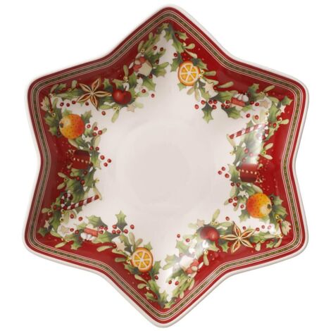 Villeroy & Boch Winter Bakery Delight Ciotola su Piedistallo a Stella Natalizia