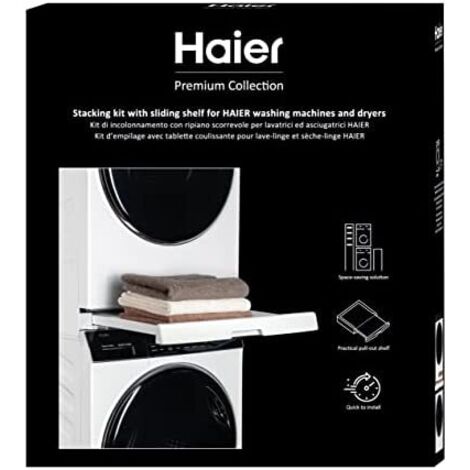 Haier Kit di Incolonnamento Lavatrice e Asciugatrice, Kit Colonna Salvaspazio, Qualità Premium, Compatibile con Lavatrici Serie 3, 5, 7 e Asciugatrici Serie 5 e 7, Made in Italy (35602564)