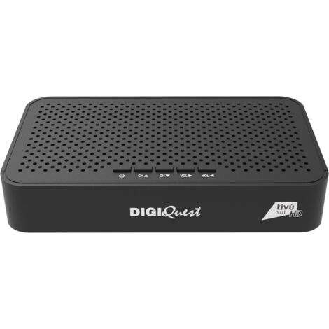 DIGIQUEST Decoder Combo Tivùsat Maximo  DVB-S2 e DVB-T2 Telecomando 2 in 1 Smartcard Tivùsat inclusa  Funzione di registrazione attivabile  Nero.