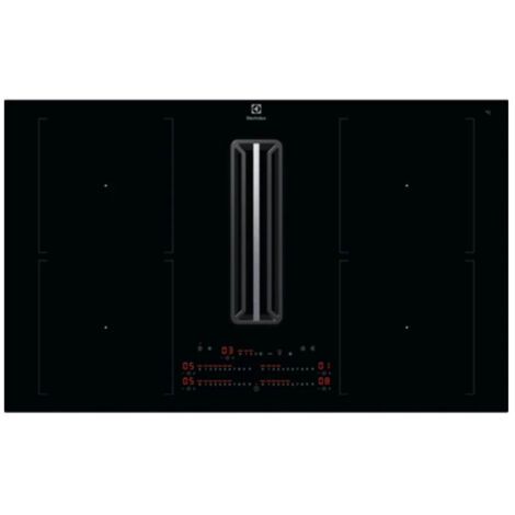 Electrolux KCD84453CK Piano ad induzione con cappa integrata Bridge con eXtractor versione aspirante. Colore del prodotto: Nero, Posizionamento dell'apparecchio: Da incasso, Dimensione della larghe... (1/5)