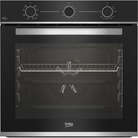Beko b100 BBIMA13100X Forno multifunzione tre manopole con Air Fry in cristallo nero e inox