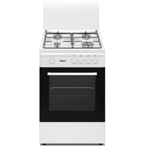 Nikkei SN554WG Cucina a Gas con Forno a Gas 50x50cm Bianco