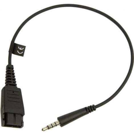 Jabra 8800-00-99 adattatore per inversione del genere dei cavi Quick Disconnect (QD) 3,5 mm Nero (1/3)