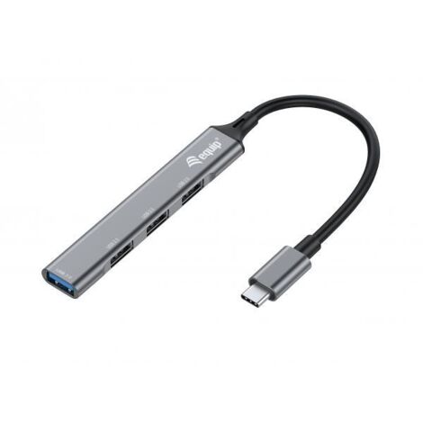 Equip 128961 hub di interfaccia USB 3.2 Gen 1 (3.1 Gen 1) Type-C 5000 Mbit/s Nero, Grigio (1/4)