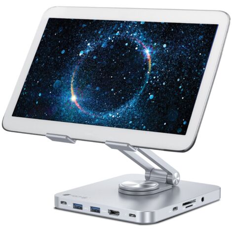 Techly Supporto per Tablet Hub Docking Station USB-C 8 in 1 (1/5)