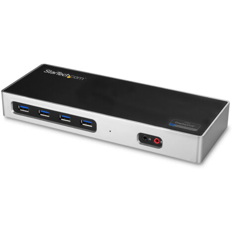 StarTech.com Dock USB-C e USB-A - Dock doppio monitor DisplayPort + HDMI 4K 60Hz - Docking station ibrida USB 3.0 per laptop USB-C o USB-A - 6x USB Type-A, GbE - USB 3.1 Gen 1 - Mac/Window (1/5)
