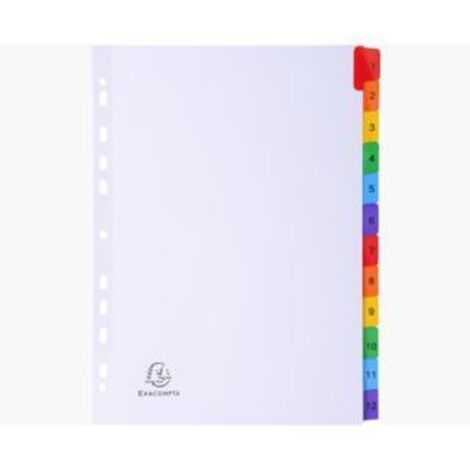 Exacompta 1112E divisore Cartone Bianco (1/3)