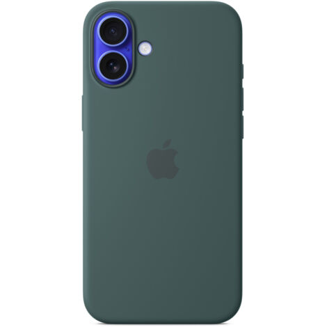 Cover in silicone con MagSafe per iPhone 16 Plus Verde lacustre (1/5)