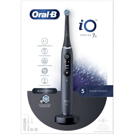 Spazzolino Elettrico Oral-B iO 7S Ricaricabile Display Interattivo Nero (1/4)